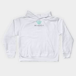 Waxxsy Logo w/ Text (Color) Kids Hoodie